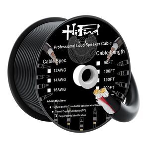 12/2 Gauge Speaker Wire Cable 150 Ft Tinned OFC Copper-UL CL3 In Out Pro 12 AWG